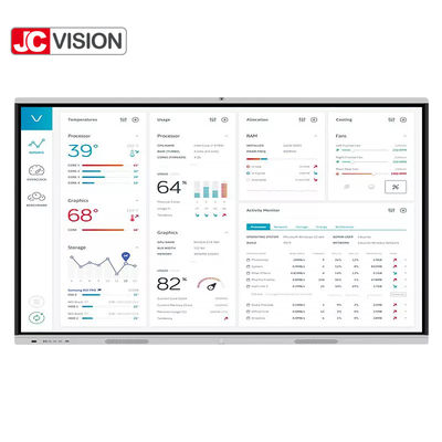 กระดานไวท์บอร์ดดิจิทัลสำหรับห้องเรียน JCVISION 4K เพื่อการศึกษาแบบมัลติทัชอินเทอร์แอคทีฟ