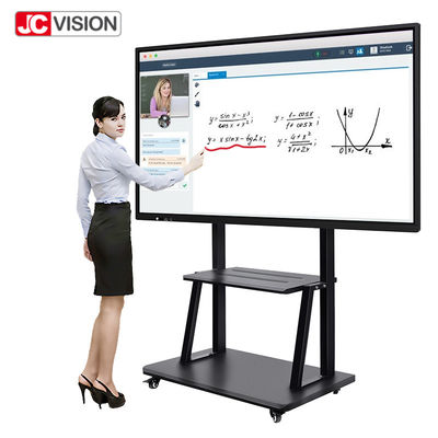 กระดานไวท์บอร์ดแบบโต้ตอบ 20 จุดสัมผัส ระบบการประชุมหน้าจอ LCD โปรเจคเตอร์