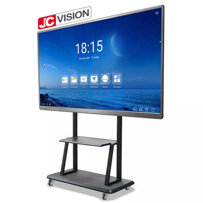กระดานไวท์บอร์ดดิจิทัลแบบโต้ตอบโปรเจคเตอร์ขนาด 75 นิ้วของ JCVISION สำหรับการสอน