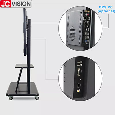 กระดานไวท์บอร์ดอัจฉริยะแบบโต้ตอบ LCD สำหรับการประชุม JCVISION กระจกป้องกันแสงสะท้อน Eshare I7 Video