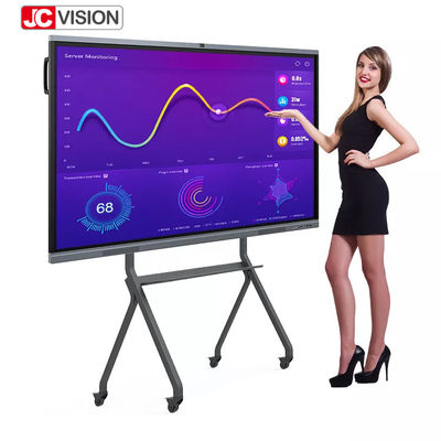 กระดานไวท์บอร์ดอัจฉริยะแบบโต้ตอบของมหาวิทยาลัย จอแสดงผล LCD สัมผัสอินฟราเรด 20 จุด