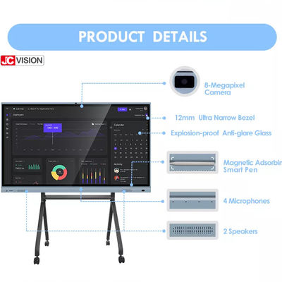55 - 98 นิ้ว Smart Interactive Whiteboard Classroom Education จอแสดงภาพ แรม 4G + โรม 32G
