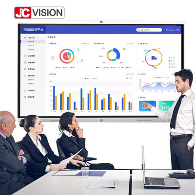 กระดานไวท์บอร์ดอัจฉริยะแบบโต้ตอบของโรงเรียน JCVISION ขนาด 110 นิ้ว หน้าจอ LCD ระบบสัมผัส พร้อมพีซีในตัว