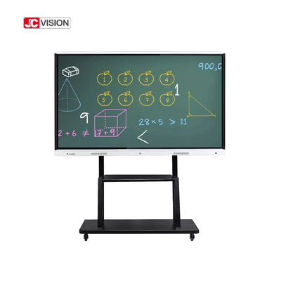 กระดานไวท์บอร์ดอัจฉริยะแบบโต้ตอบ JCVISION ขนาด 65 นิ้ว 20 จุดสัมผัส IR Multi Touch Monitor