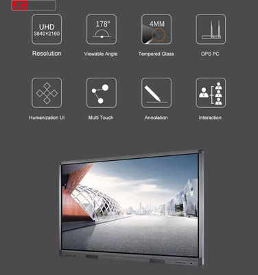 JCVISION จอจอ LCD แผ่นสัมผัส การเรียนการสอน แอนดรอยด์ 11.0 Smart Whiteboard