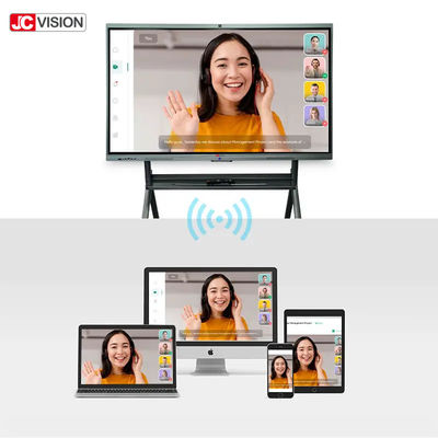 จออัจฉริยะแบบโต้ตอบเพื่อการศึกษา JCVISION Flat Panel ขนาด 98 นิ้ว หน้าจอสัมผัส
