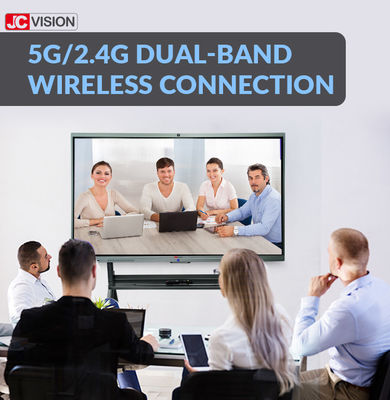 JCVISION 98 นิ้ว การศึกษา อินเตอร์เอกทีฟ บอร์ดสมาร์ท 20 จุด IR Touch สําหรับห้องเรียน