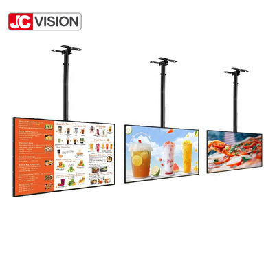 43 / 55 นิ้ว ขอบเบเซลแคบ LCD โปรแกรมโฆษณา ดิจิตอลเมนูบอร์ดสําหรับร้านอาหาร
