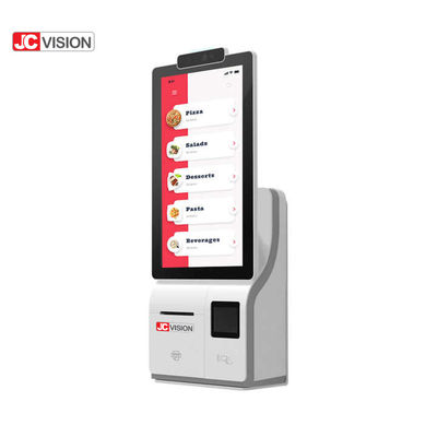 JCVISION สีขาว 15.6 นิ้ว เซลฟ์ เซอร์วิส เช็คเอาท์ คิโอสก์ แอนดรอยด์ 11.0 เครื่อง POS