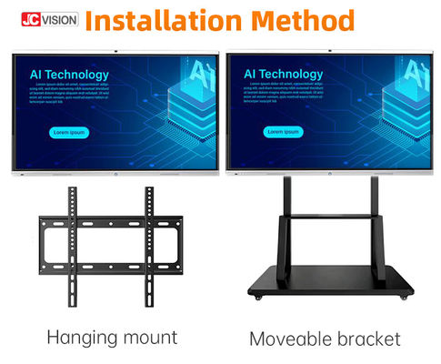 JCVISION 55 นิ้ว แอนดรอยด์ สมาร์ท อินเตอร์เอกทีฟ บอร์ดขาว สําหรับการศึกษา การเรียนการสอนในห้องเรียน