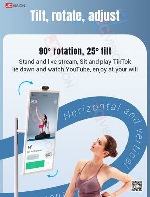JCVISION Portable 24 Inch Rotatable HD Touch Display IPS Screen สมาร์ทบอร์ด