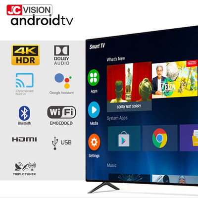 JCVISION 65 นิ้ว Smart TV หน้าจอป้ายดิจิตอลภายในห้อง พร้อม OSD หลายภาษา