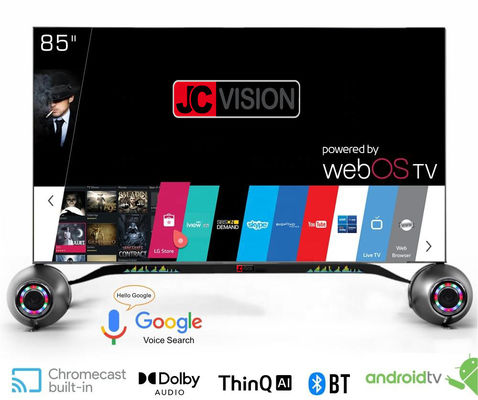 ภายในห้องแสดงสัญญาณดิจิตอล 85 นิ้ว Smart 4K TV กับ Android 11 1 และมุมชม 178x178