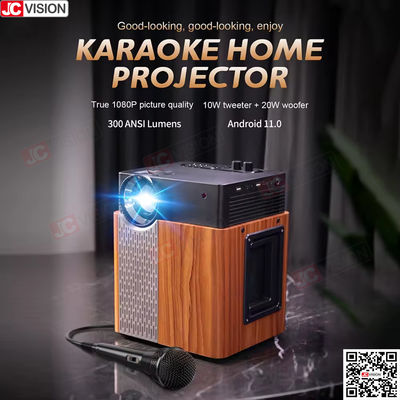 Jcvision Smart DLP Projector Outdoor Home Party ห้องคาราโอเกะ LED 1080P โปรเจคเตอร์