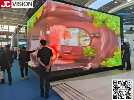 จอแสดงผล LED เอฟเฟกต์ 3 มิติ JCVISION ป้ายโฆษณาดิจิทัล LED ประหยัดพลังงาน