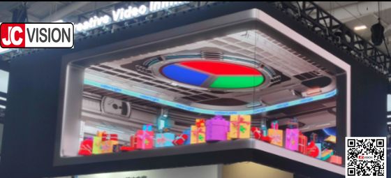 จอแสดงผล LED เอฟเฟกต์ 3 มิติ JCVISION ป้ายโฆษณาดิจิทัล LED ประหยัดพลังงาน