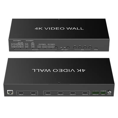 JCVISION วิดีโอ 4K JCVISION วอลล์ HDMI2.0 Matrix 2 ช่องเข้า 4 ช่องออก พร้อมเอาต์พุตวิดีโอวอลล์ 2x2 ปรับได้เอง เอาต์พุตเสียง L/R