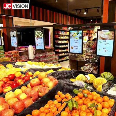 จอแสดงผลป้ายดิจิทัลติดตั้งง่ายของ JCVISION ป้ายราคาอิเล็กทรอนิกส์ จอ LCD เทคโนโลยี TFT
