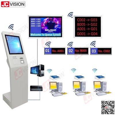 JCVISION ระบบบริหารคิวในล็อบบี้ของธนาคาร โรงพยาบาล เครื่องตั๋ว เครื่องจอสัมผัส