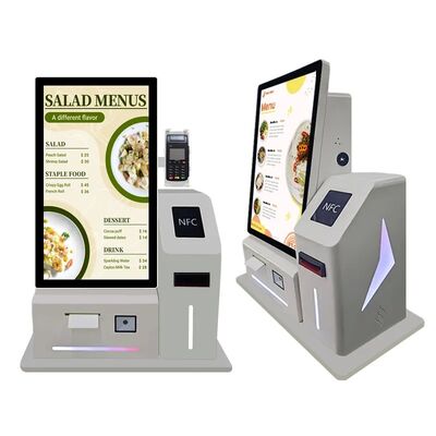 Nvidia Chipset 24" Outdoor Waterproof IP55 Self Service Payment Kiosk รายละเอียดรวดเร็วของเทอร์มินอลการชําระเงินหน้าจอสัมผัสภายนอก