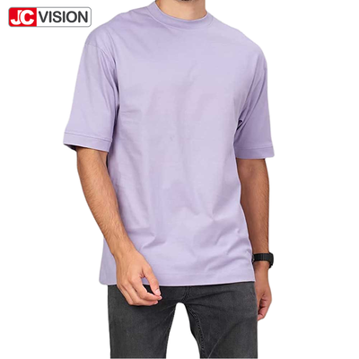 JCVISION เสื้อยืดสําหรับผู้ชาย เสื้อยืดผู้ชาย 100% ผ้าใบ O คอ สั้น แขนเรียบ เสื้อร้อนขนาดใหญ่