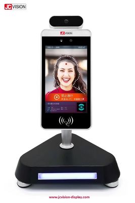 ระบบปฏิบัติการ Android AI จดจำใบหน้าและเครื่องสแกนอุณหภูมิ ขนาด 8 นิ้ว