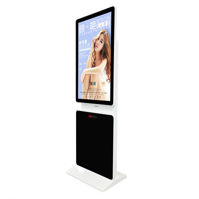 จอแสดงผลป้ายดิจิทัลในร่มแบบหมุนได้ 10 จุด IR Touch Floor Stand Advertising Display