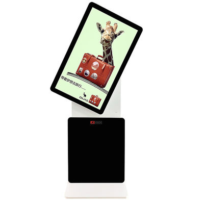 จอแสดงผลป้ายดิจิทัลในร่มแบบหมุนได้ 10 จุด IR Touch Floor Stand Advertising Display