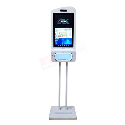 ตู้โฆษณาเครื่องวัดอุณหภูมิและเจลล้างมือพร้อมระบบจดจำใบหน้าของ JCVISION