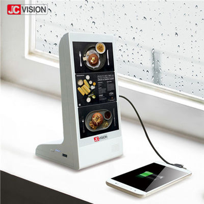 ร้านอาหาร 1080P HD Table Top Digital Signage WiFi แบงก์พลังงานคู่ เมนู