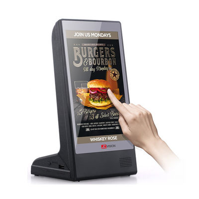 ร้านอาหาร 1080P HD Table Top Digital Signage WiFi แบงก์พลังงานคู่ เมนู