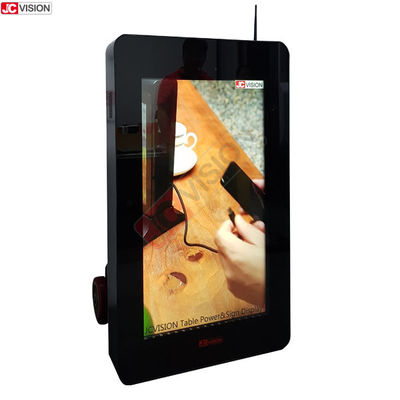 43 นิ้ว กันน้ําภายนอก LCD ป้ายดิจิตอลด้วยล้อ 6.5ms Wall Mount Kiosk