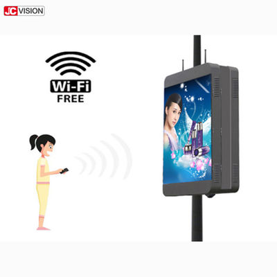 ป้ายดิจิตอลกลางแจ้ง P6 Wifi ป้ายไฟอัจฉริยะ LED แสดงผลบนเสา