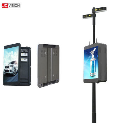 ป้ายดิจิตอลกลางแจ้ง P6 Wifi ป้ายไฟอัจฉริยะ LED แสดงผลบนเสา