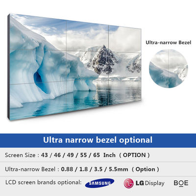 จอแสดงผลวิดีโอวอลล์ LCD ขนาด 43 49 55 65 นิ้ว, หน้าจอวิดีโอวอลล์ 4K แบบต่อ