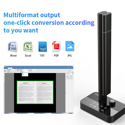 เครื่องสแกนหนังสืออัตโนมัติ OCR 20MP เครื่องสแกนเอกสาร A4 หลายภาษา