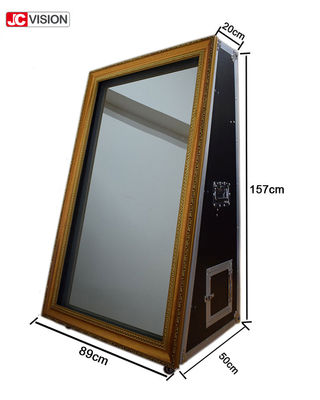 กระจกเงาโฟโต้บูธขนาด 55 นิ้ว 65 นิ้ว, งานแต่งงานแบบพกพา Magic Mirror Photo Booth Kiosk