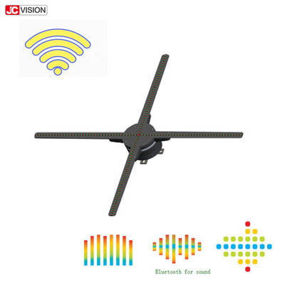หมุน Micro 3D Hologram LED Fan, WIFI 3D Hologram Projection 65 ซม