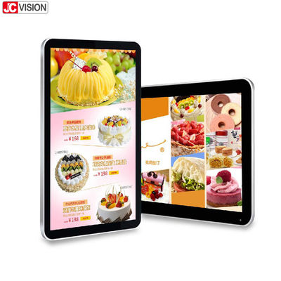 จอแสดงผลป้ายดิจิตอลในร่ม JCVISION ขนาด 32 นิ้ว ติดผนัง เครื่องเล่นโฆษณา LCD