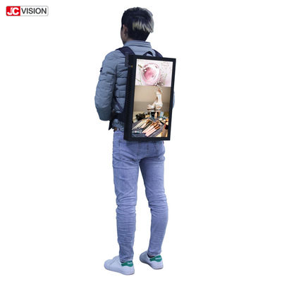 13000mA 22in Backpack Lcd ดิจิตอล บิล์ดบอร์ดตั้ง 250nits
