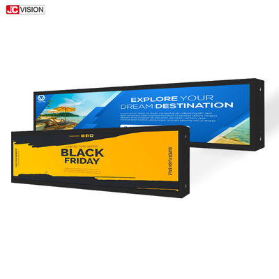 1920x1080 800nits สตริคบาร์ โปสเตอร์ดิจิตอล 2.75W สําหรับศูนย์การค้า