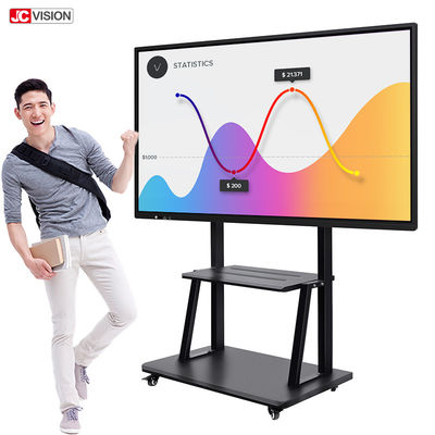 กระดานไวท์บอร์ด LCD แบบโต้ตอบ IR ขนาด 65 นิ้ว 4K สำหรับการศึกษา