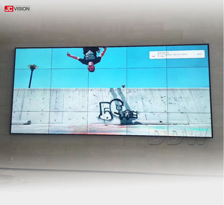 หน้าจอวิดีโอวอลล์ LCD ขอบบาง 3.5 มม. Jcvision ขนาด 46" 49" 55" 65" ความสว่าง 500cd/m2