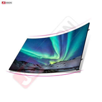 55 นิ้ว Custom full color curved screen ผิวโครงการโฆษณาแบบยืดหยุ่นบาง LED
