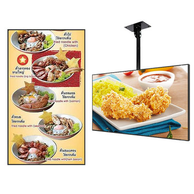 JCVISION เมนูบอร์ด HD ผนังติดโฆษณา 55 นิ้ว LED Panel Network ร้านอาหาร Digita Display