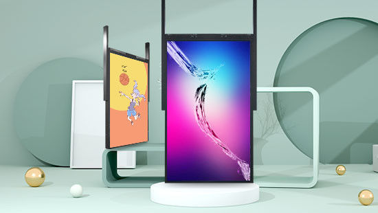 ป้ายแสดงผลหน้าต่างหน้าจอ LCD โปร่งใสความสว่างสูง 49 นิ้ว