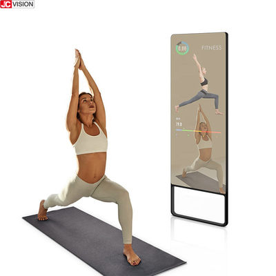 หน้าจอ LCD 43 นิ้ว DIY สมาธิกระจก Smart Home Gym สําหรับการออกกําลังกายโยคะ