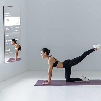 ดินยืน DIY สมาธิกระจก 65 นิ้ว อินเตอร์เอ็กทีฟtouchscreen สําหรับ GYM