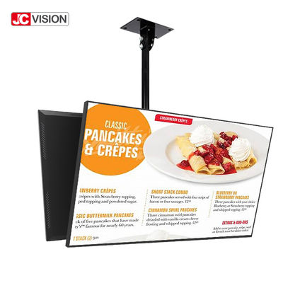JCVISION ป้ายโฆษณาดิจิทัลหน้าจอสัมผัสอัจฉริยะ LCD แบบติดผนังบางเฉียบ