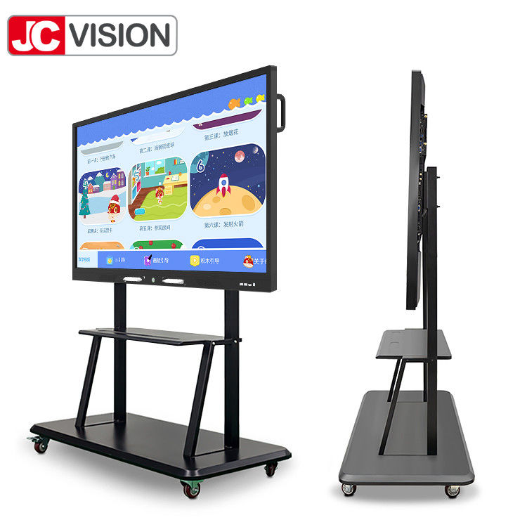 JCVISION กระดานไวท์บอร์ดแบบโต้ตอบ 4K IR 20 Touch สำหรับการสอนในชั้นเรียน การฉายภาพหน้าจอ